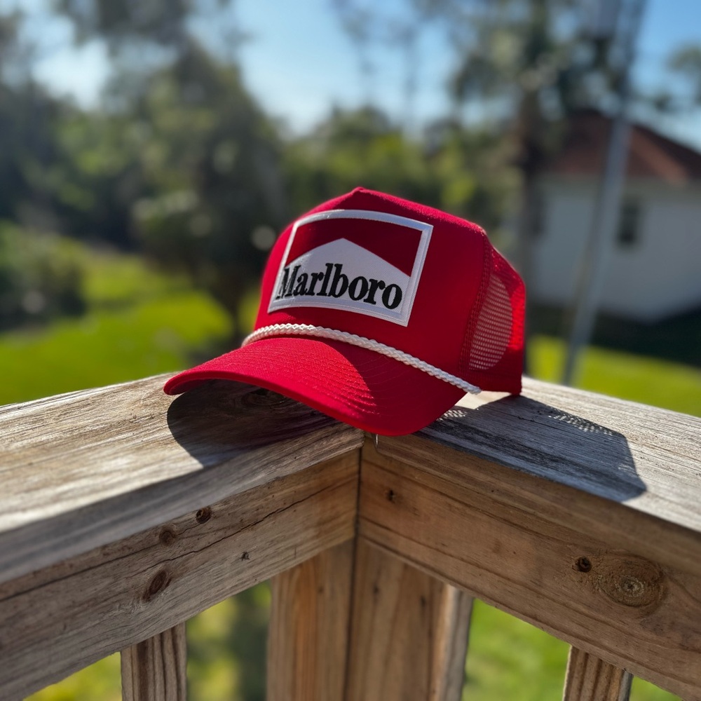 Marlboro Red Trucker Hat Mesh Back